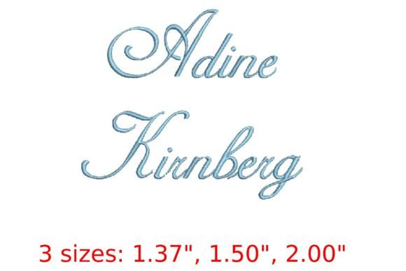 Adine Kirnberg: Elegant Script for Embroidery and Design