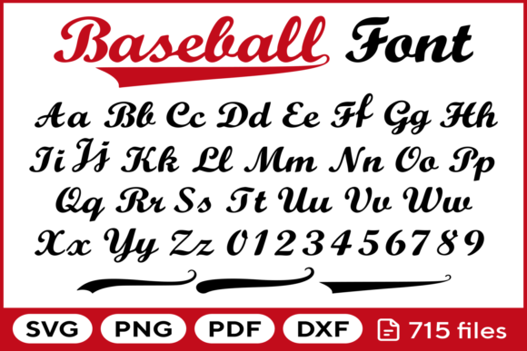 Baseball Font SVG, PNG, PDF, DXF: A Designer's Guide