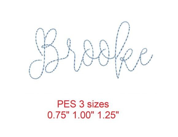 Brooke Bean Stitch Font: Elegant Embroidery Typography