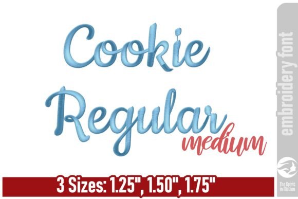 Cookie Regular Embroidery Font - Medium: A Stylish Script for Modern Design