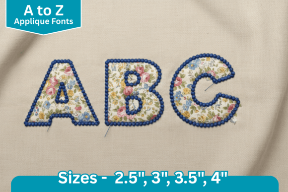 Dot Line Edge Applique Font: A Bold Embroidery Design Asset