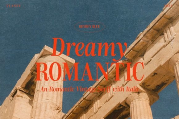 Dreamy Romantic: The Serif Typeface for Nostalgic Elegance