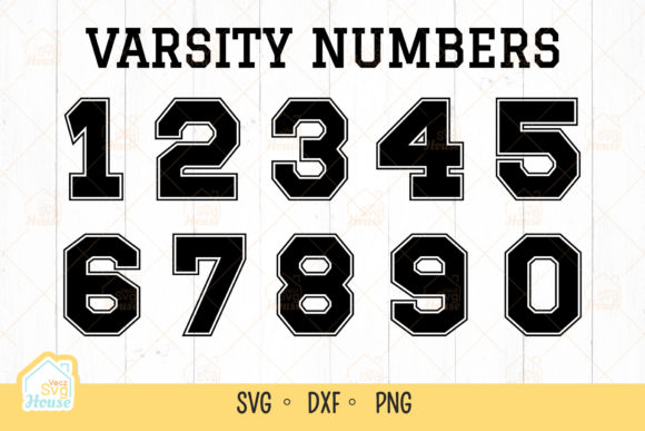 Dynamic Typography: Sports Jersey Numbers College Font SVG
