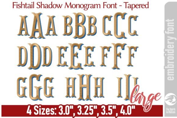 Elegant Dimension: The Fishtail Shadow Monogram Font