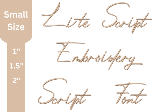 Elevate Projects with Lite Script Embroidery Small Font