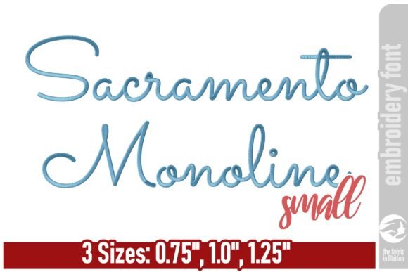Elevate Your Brand with Sacramento Monoline Embroidery Font