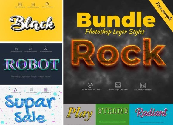 Elevate Your Design with a Photoshop Layer Styles Bundle