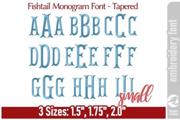 Elevate Your Designs with Fishtail Monogram Font - Tapered / S
