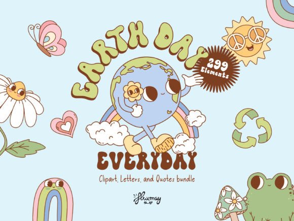 Groovy Retro Earth Day Bundle: Design for Impact