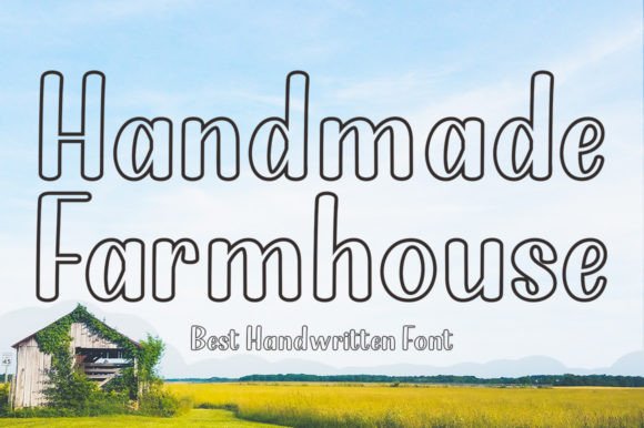 Handmade Farmhouse Outline: A Warm Typography Solution