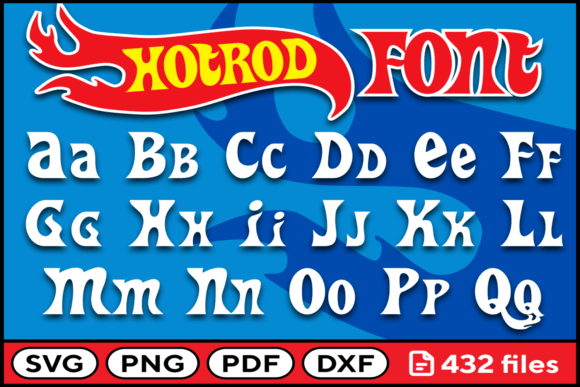 Hot Road Font: SVG, PNG, PDF, DXF for Dynamic Designs