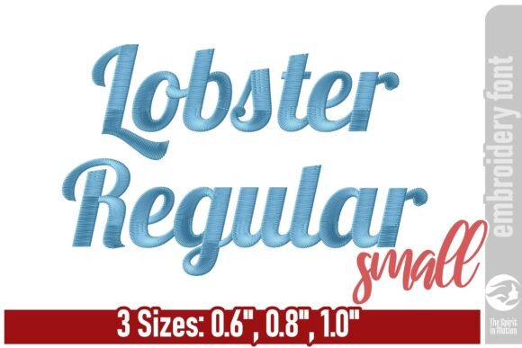 Lobster Regular Embroidery Font - Small: Elevate Your Embroidery Projects
