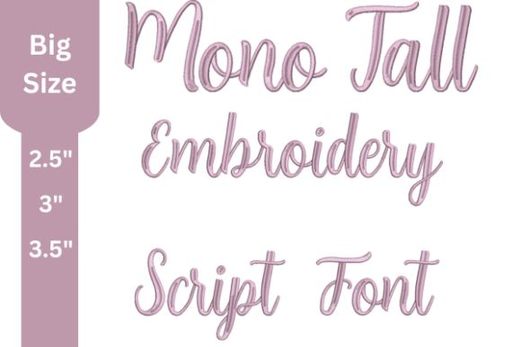 Mono Tall Script Embroidery Font: Elevate Your Brand's Texture