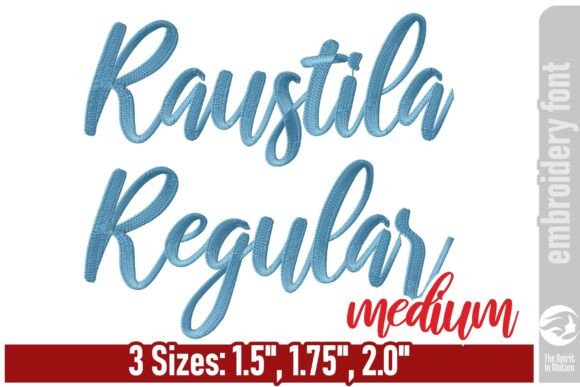 Raustila Embroidery Font - Medium: Elevate Your Designs