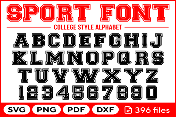 Sport Font SVG, PNG, PDF, DXF: The Ultimate Athletic Design Asset