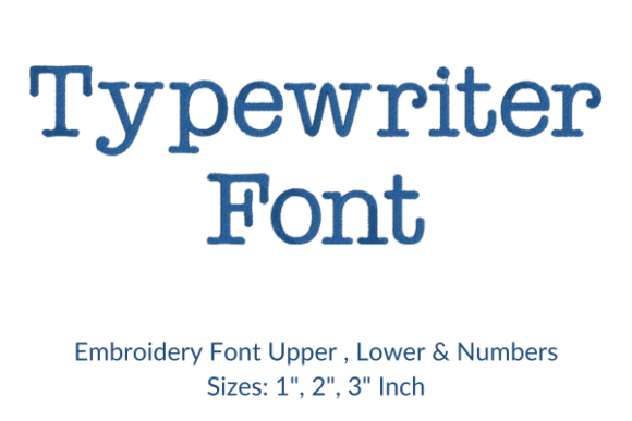 Typewriter Font Embroidery Design: Vintage Charm for Modern Branding