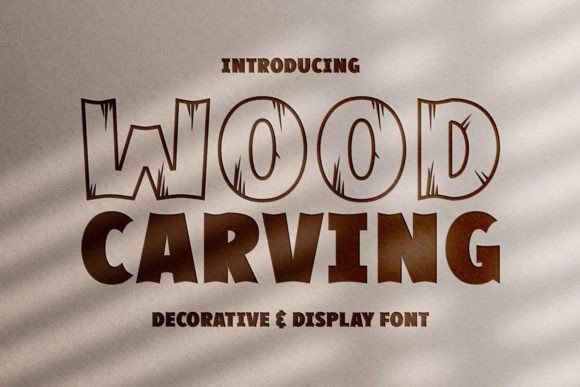 Wood Carving Font: Rustic Elegance Meets Modern Typography